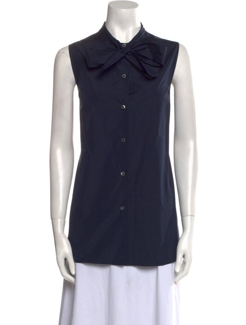 Prada 2019 Sleeveless Button-Up Top