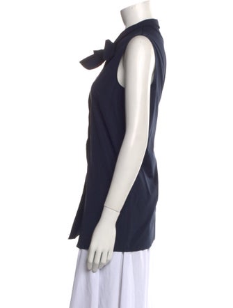 Prada 2019 Sleeveless Button-Up Top