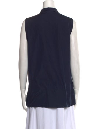 Prada 2019 Sleeveless Button-Up Top