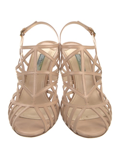 Prada Leather Slingback Sandals