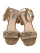 Prada Suede Crystal Embellishments Sandals