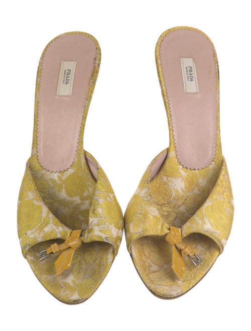 Prada Jacquard Floral Print Sandals
