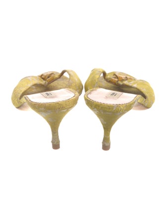 Prada Jacquard Floral Print Sandals