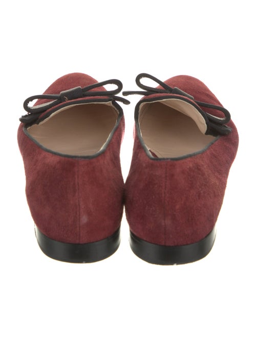 Prada Suede Bow Accents Loafers