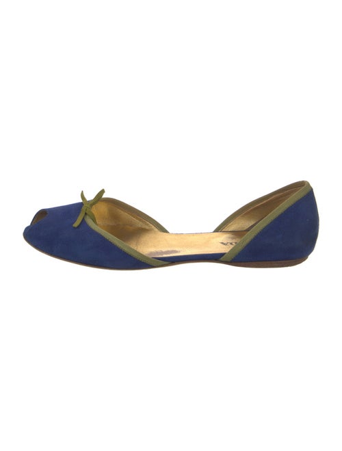 Prada Suede D'Orsay Flats