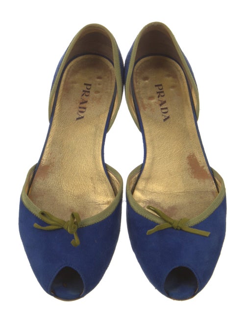 Prada Suede D'Orsay Flats