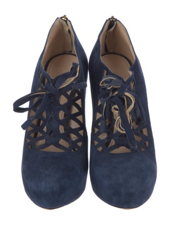 Prada Suede Bow Accents Pumps