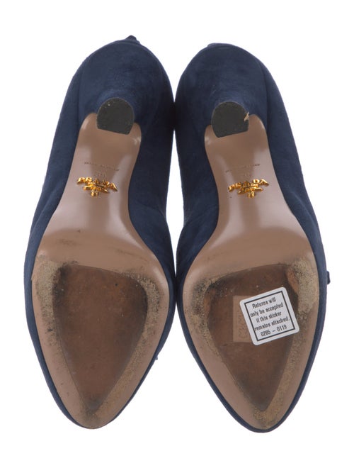 Prada Suede Bow Accents Pumps