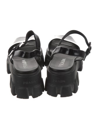 Prada Leather Slingback Sandals