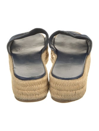 Prada Denim Embroidered Accent Espadrilles