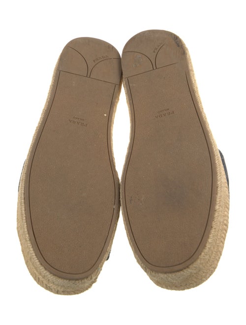 Prada Denim Embroidered Accent Espadrilles