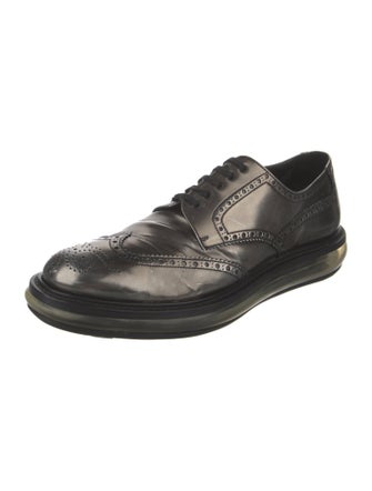 Prada Leather Eyelet Trim Brogues