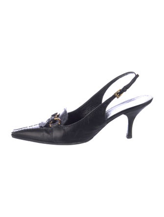 Prada Leather Slingback Pumps