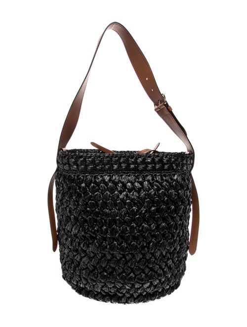 Prada Enameled Metal Triangle Bucket Bag