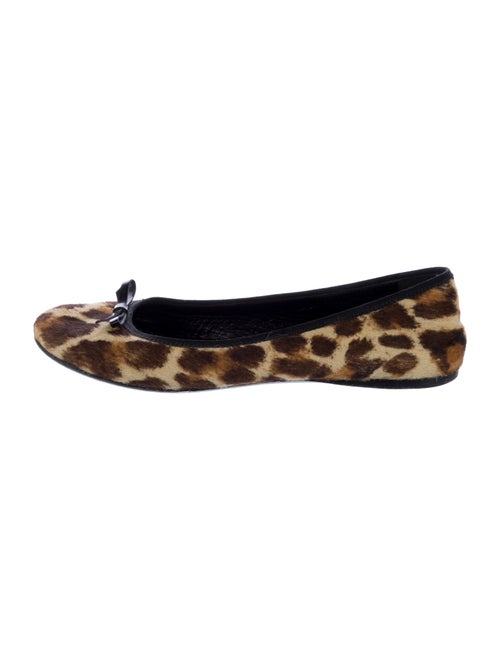 Prada Ponyhair Animal Print Ballet Flats