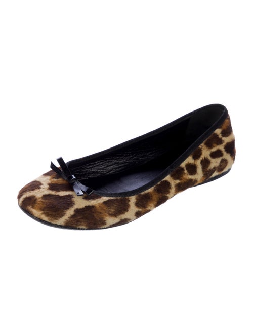 Prada Ponyhair Animal Print Ballet Flats