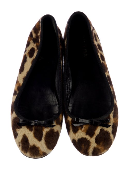 Prada Ponyhair Animal Print Ballet Flats