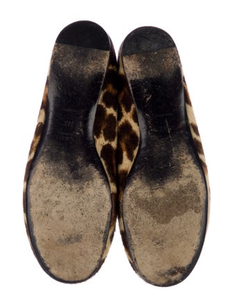 Prada Ponyhair Animal Print Ballet Flats