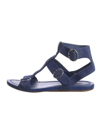 Prada Suede T-Strap Sandals