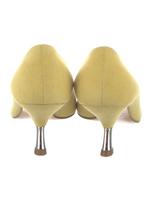 Prada Suede Crystal Embellishments Pumps