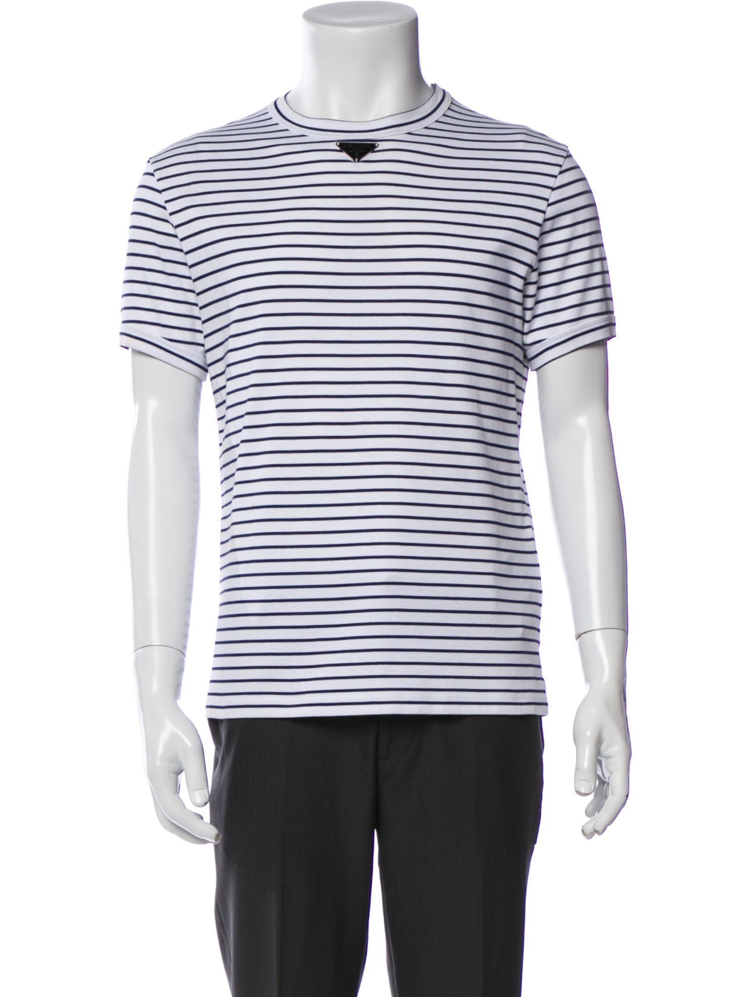 Prada 2023 Enameled Metal Triangle T-Shirt