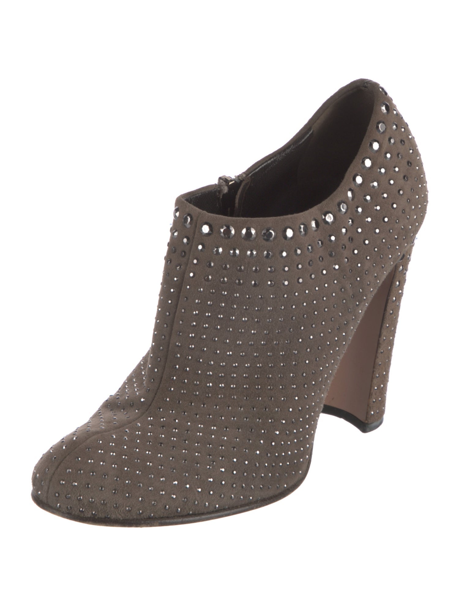 Prada Suede Studded Accents Boots