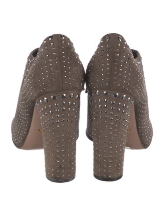Prada Suede Studded Accents Boots