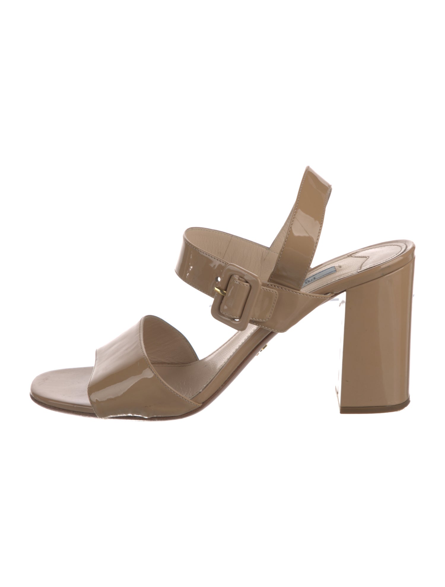 Prada Patent Leather Slingback Sandals