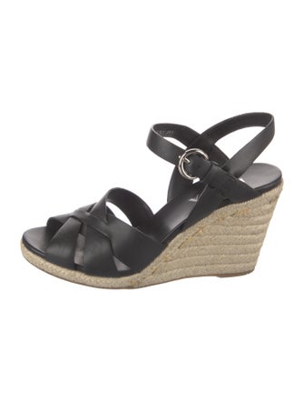 Prada Leather Colorblock Pattern Espadrilles