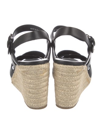 Prada Leather Colorblock Pattern Espadrilles