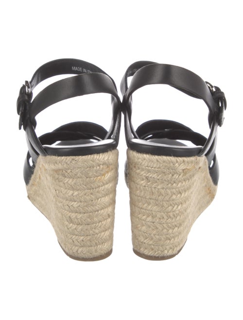 Prada Leather Colorblock Pattern Espadrilles