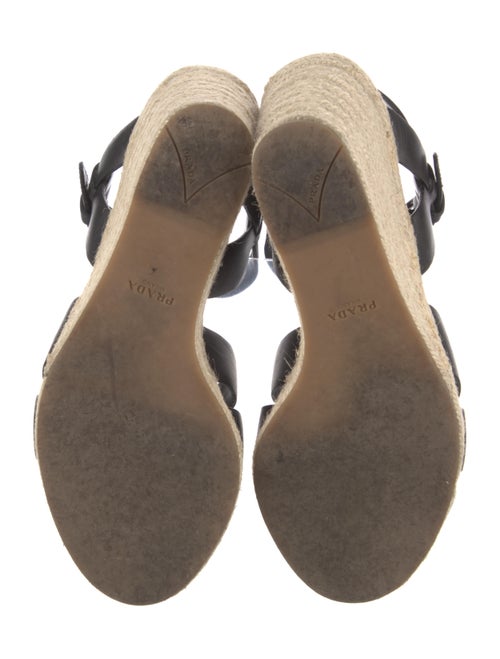 Prada Leather Colorblock Pattern Espadrilles