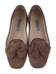 Prada Suede Bow Accents Ballet Flats