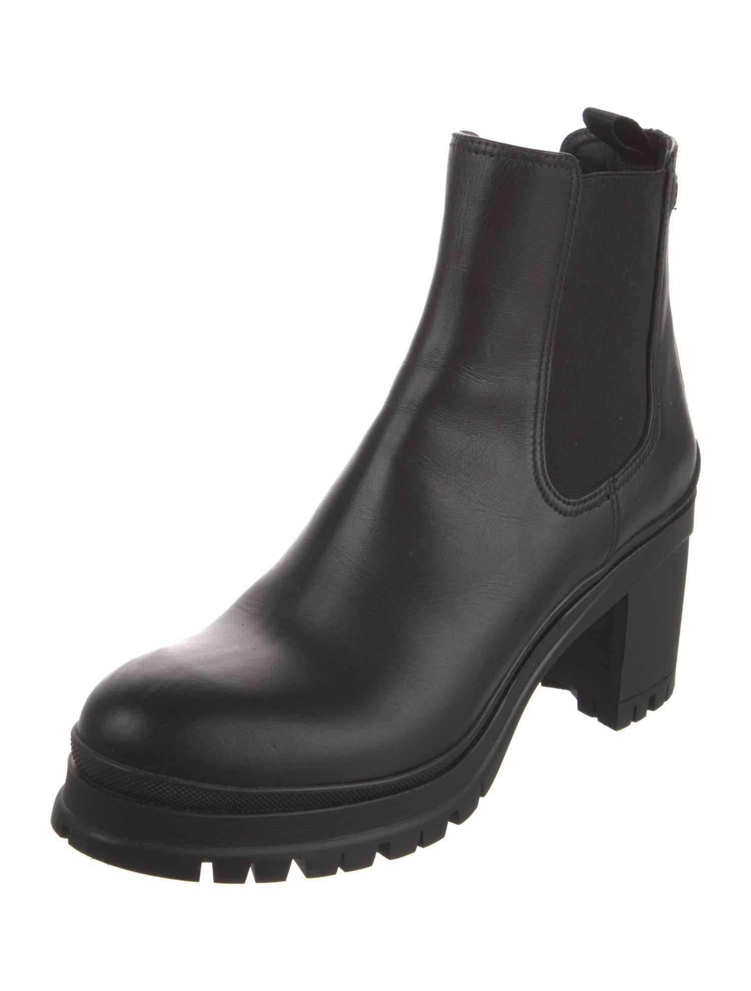 Prada Leather Chelsea Boots