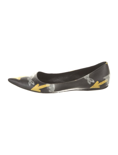 Prada Leather Printed Flats
