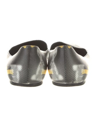 Prada Leather Printed Flats