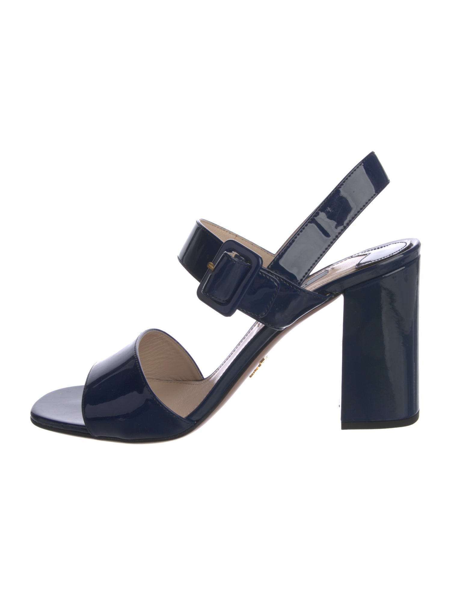 Prada Patent Leather Slingback Sandals