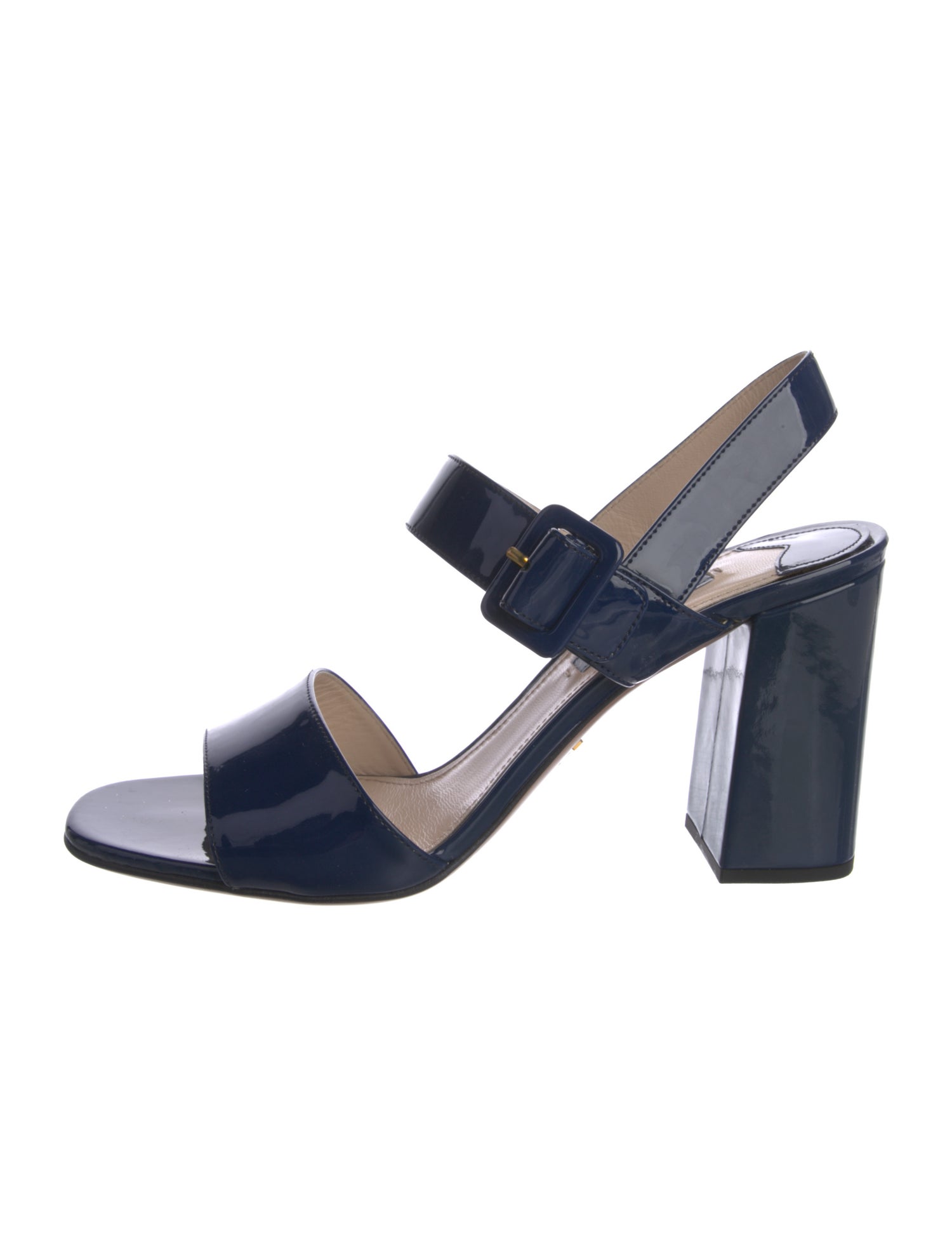 Prada Patent Leather Slingback Sandals