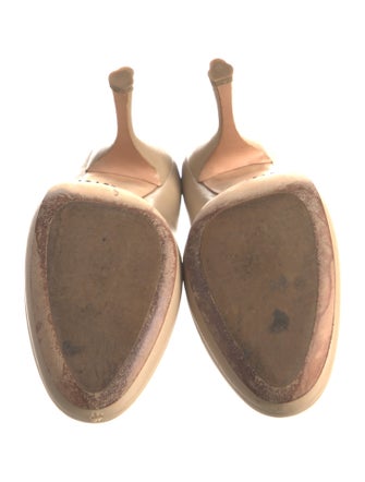 Prada Leather Scalloped Accent Pumps