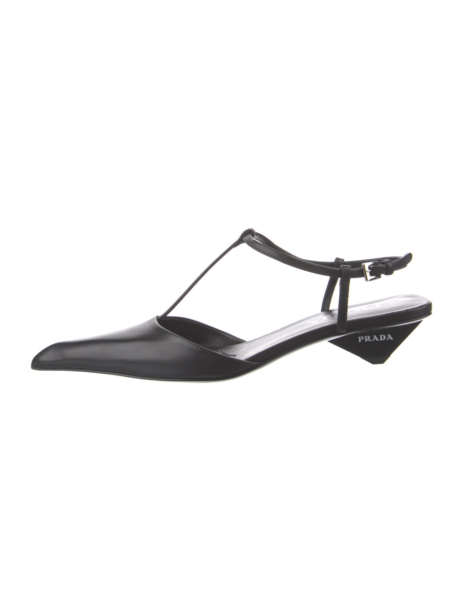 Prada Leather T-Strap Pumps w/ Tags