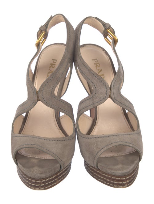 Prada Suede Slingback Sandals