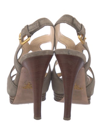Prada Suede Slingback Sandals