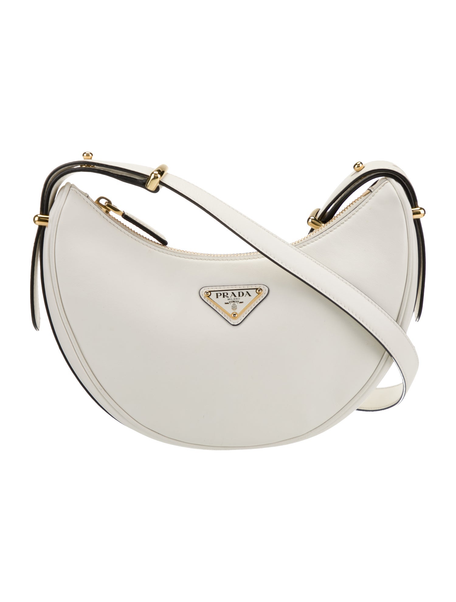 Prada Enameled Metal Triangle Arque