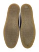 Prada Enameled Metal Triangle Suede Loafers