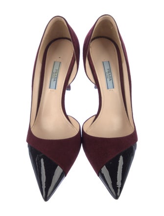 Prada Suede D'Orsay Pumps