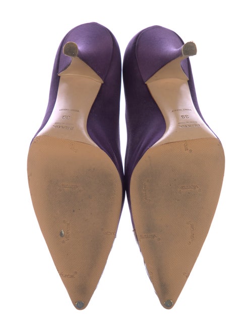 Prada Satin Colorblock Pattern Pumps