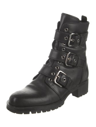 Prada Leather Combat Boots