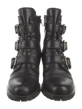 Prada Leather Combat Boots