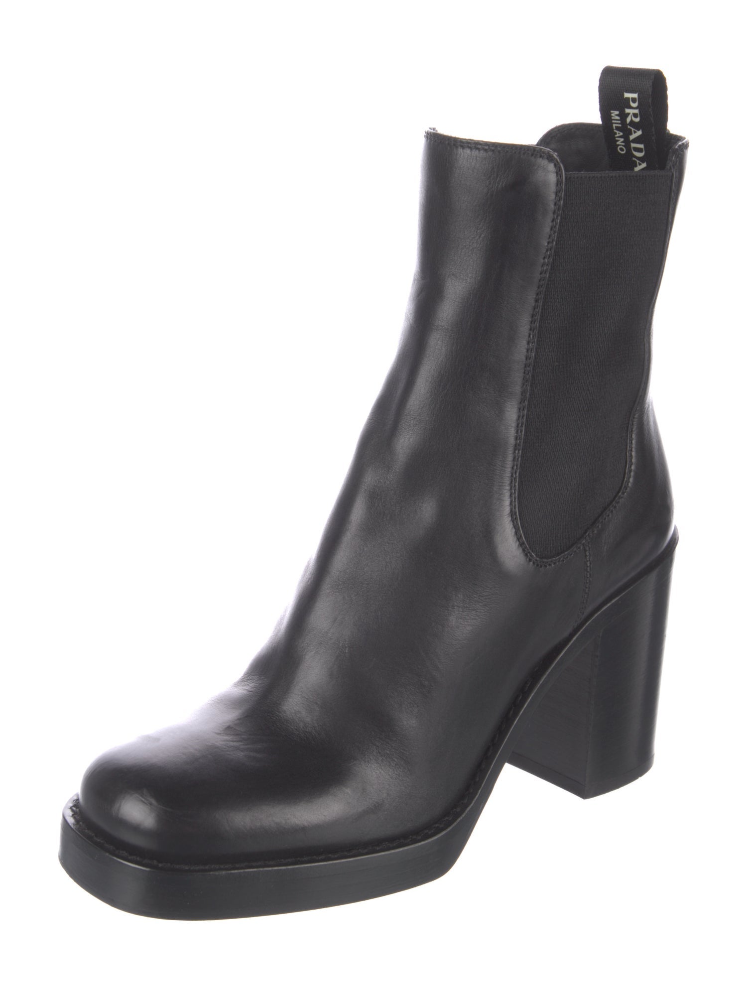 Prada Leather Chelsea Boots