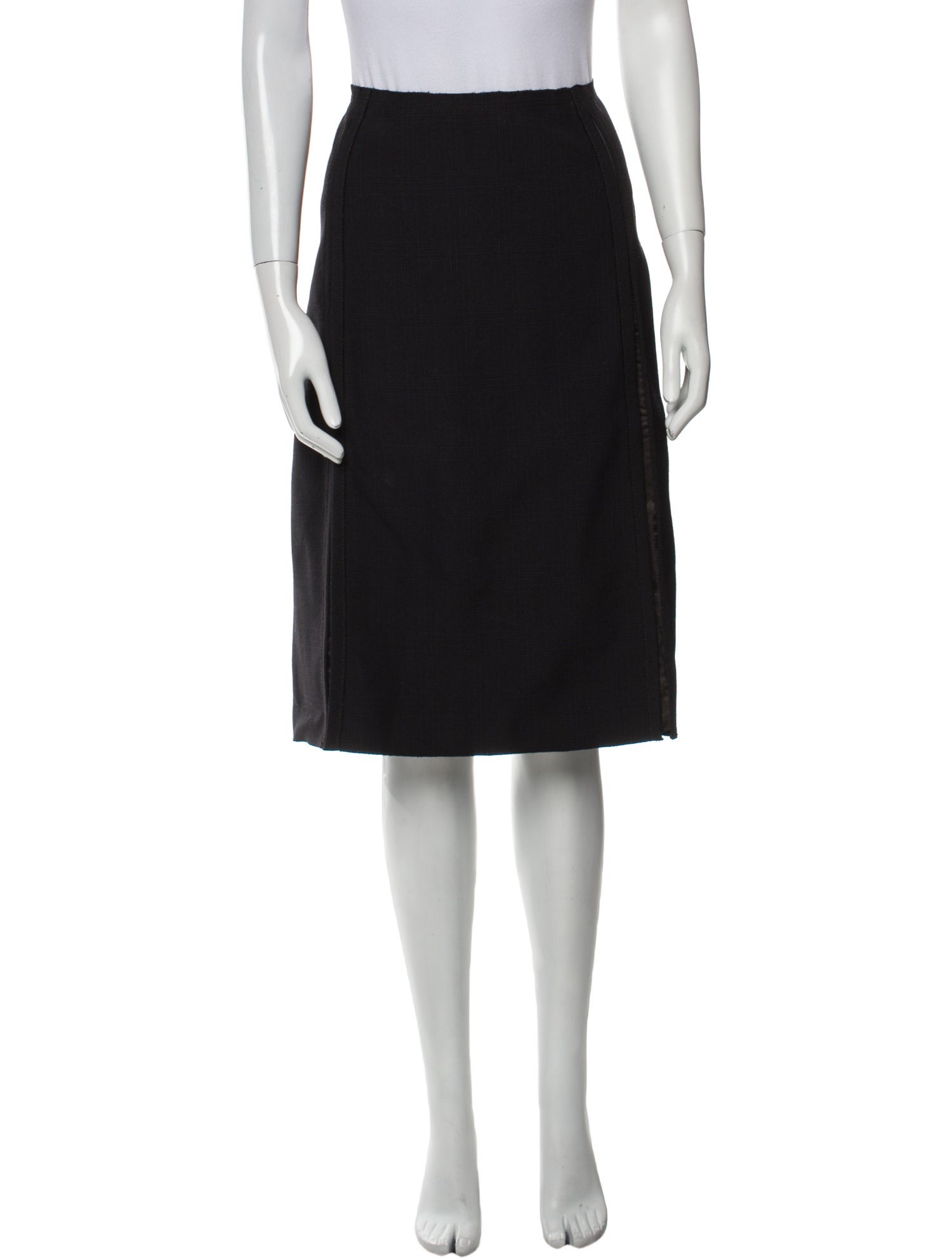 Prada Virgin Wool Knee-Length Skirt